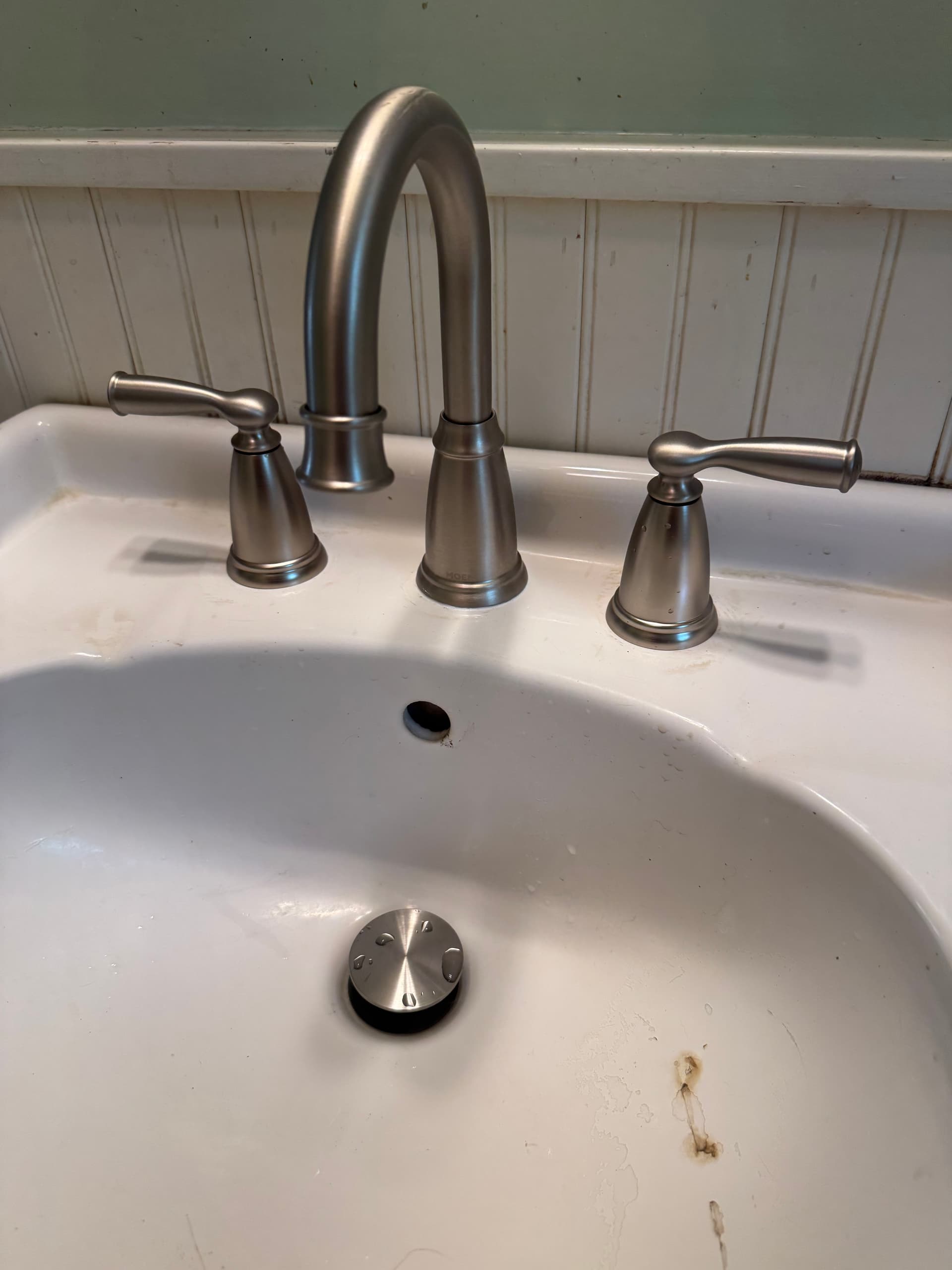 New Moen Gooseneck Faucet Install Makes a Bathroom Feel Brand New image