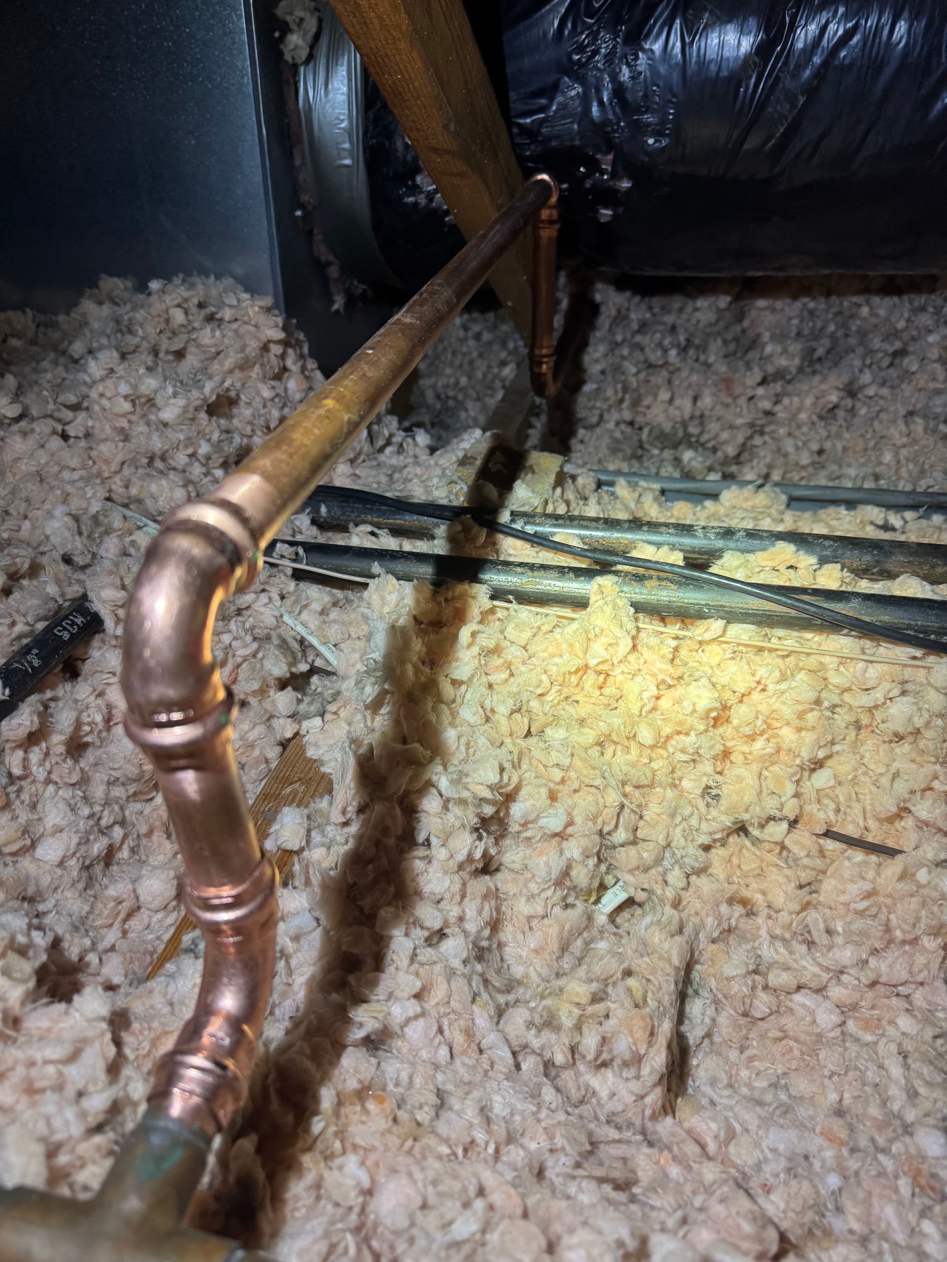 Gallery photos for Attic Water Line Leak Found and Fixed in Petaluma: Image #1