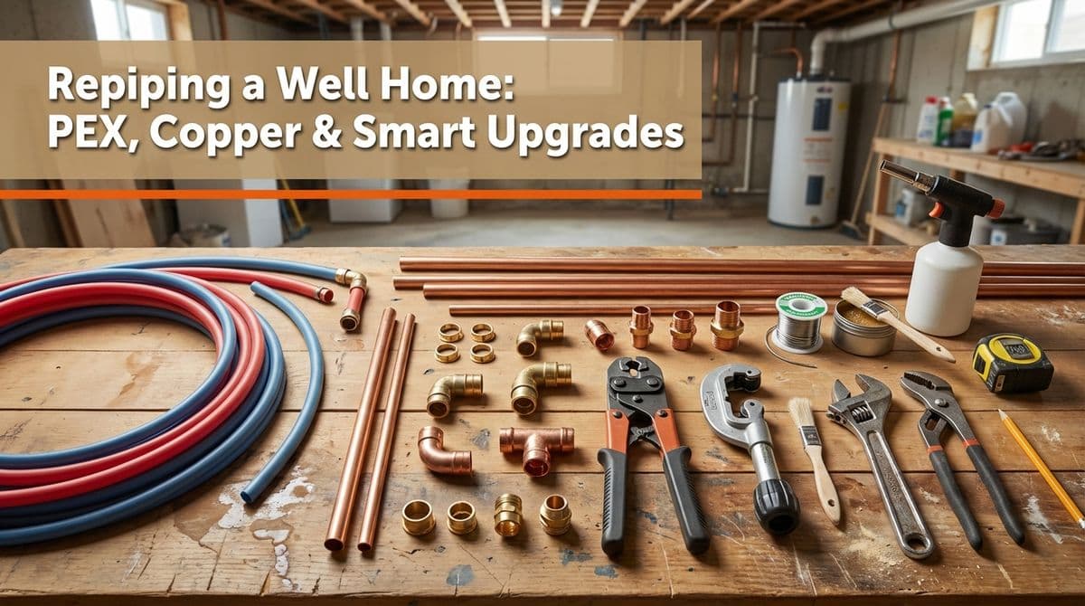 Featured post - Repiping a Well Home: PEX, Copper & Smart Upgrades